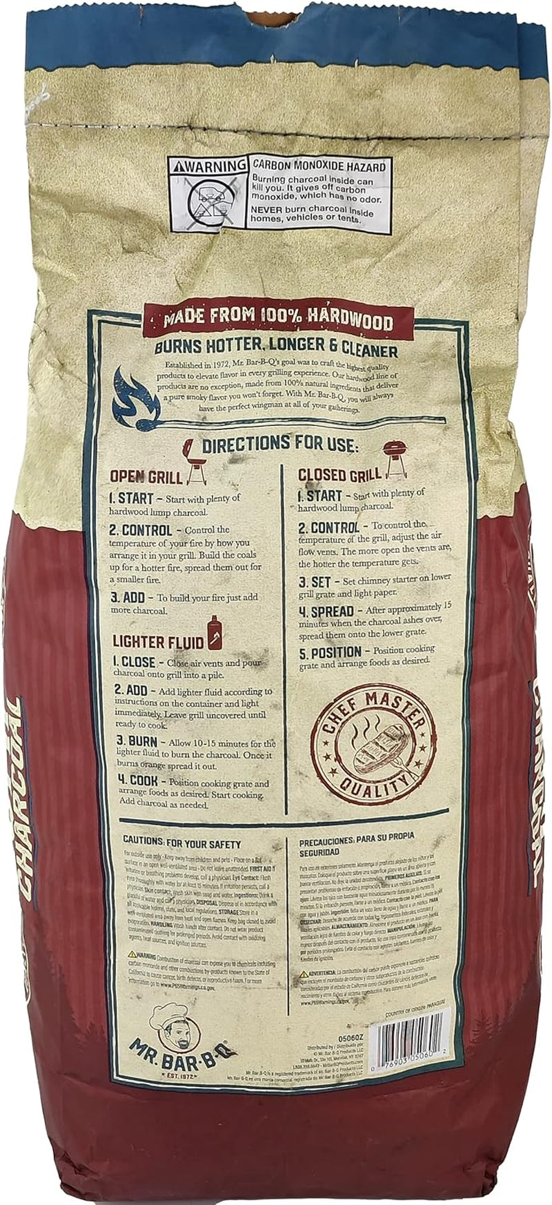 8 LB. All Natural Hardwood Lump Charcoal by  - Premium Natural Charcoal for Grilling, BBQ, Smoking, Kamado & Kettle Grills - Burns Hotter & Longer - Smoky Flavor, Low Ash & Easy to Light