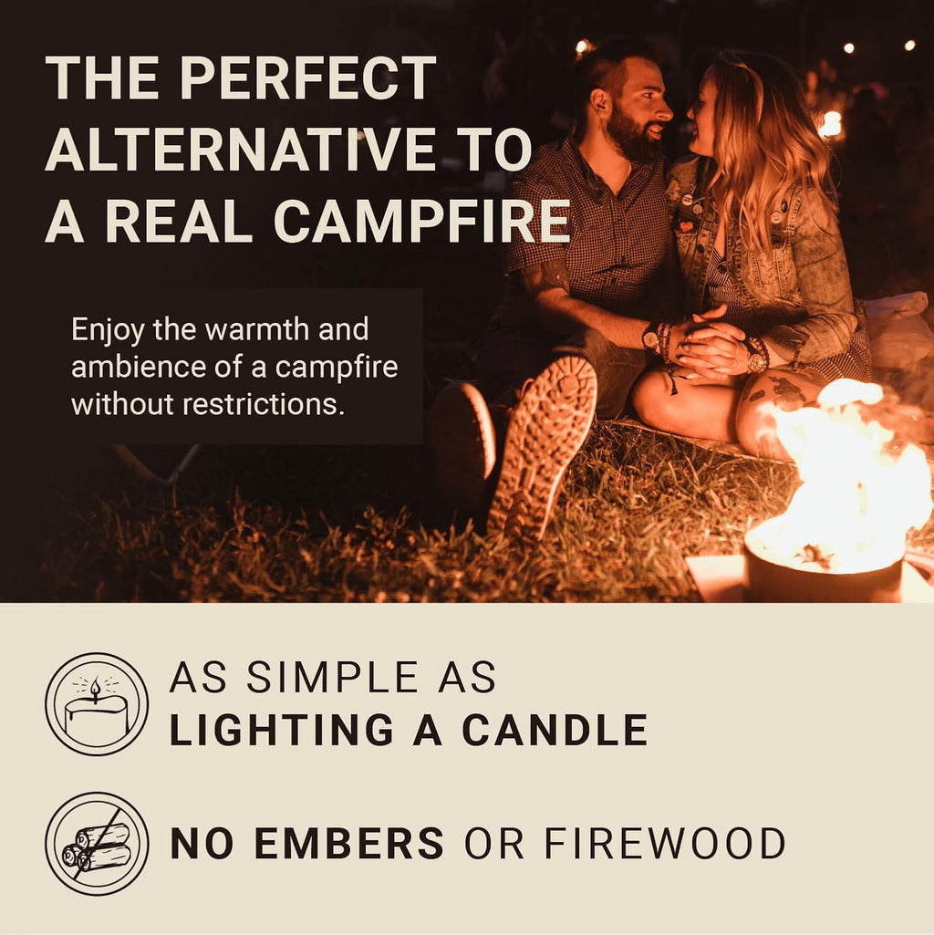 4 Pack XL 8" Portable Campfire as Seen on Shark Tank - up to 2 Hours of Burn Time, Reusable Travel Fire Pit for Camping, Patios and Beach Days - Great Alternative to a Real Fire - Made in USA