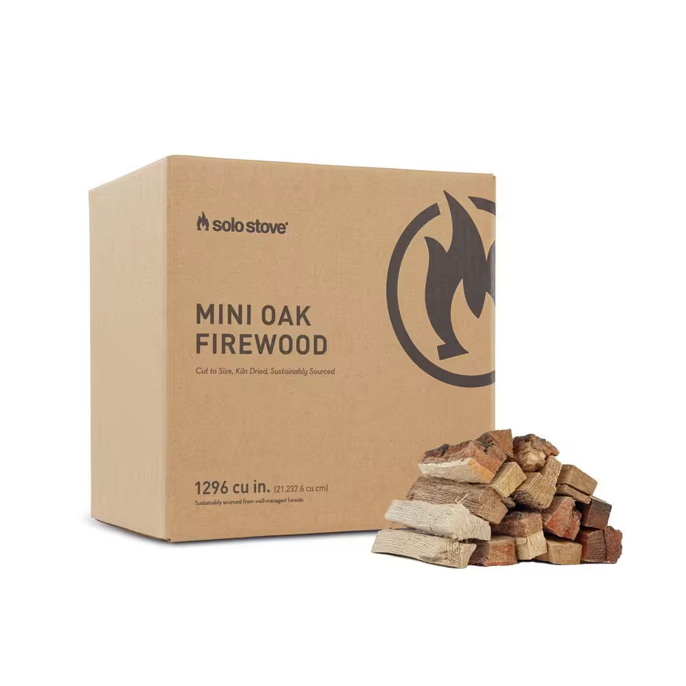 15 Lbs. Box of Kiln Dried Mini Oak Firewood-5 In. X 1.5 In. Pieces of Oak for Outdoor Wood Burning Fire Pits