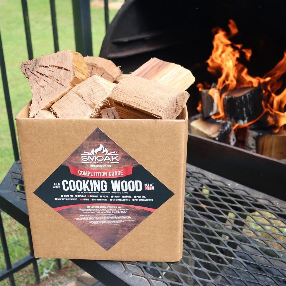 ’S Cooking Wood Chunks (Competition Grade) USDA Certified for Smoking, Grilling or Barbequing (Pecan, 8-10Lbs 729 Cubic In.)