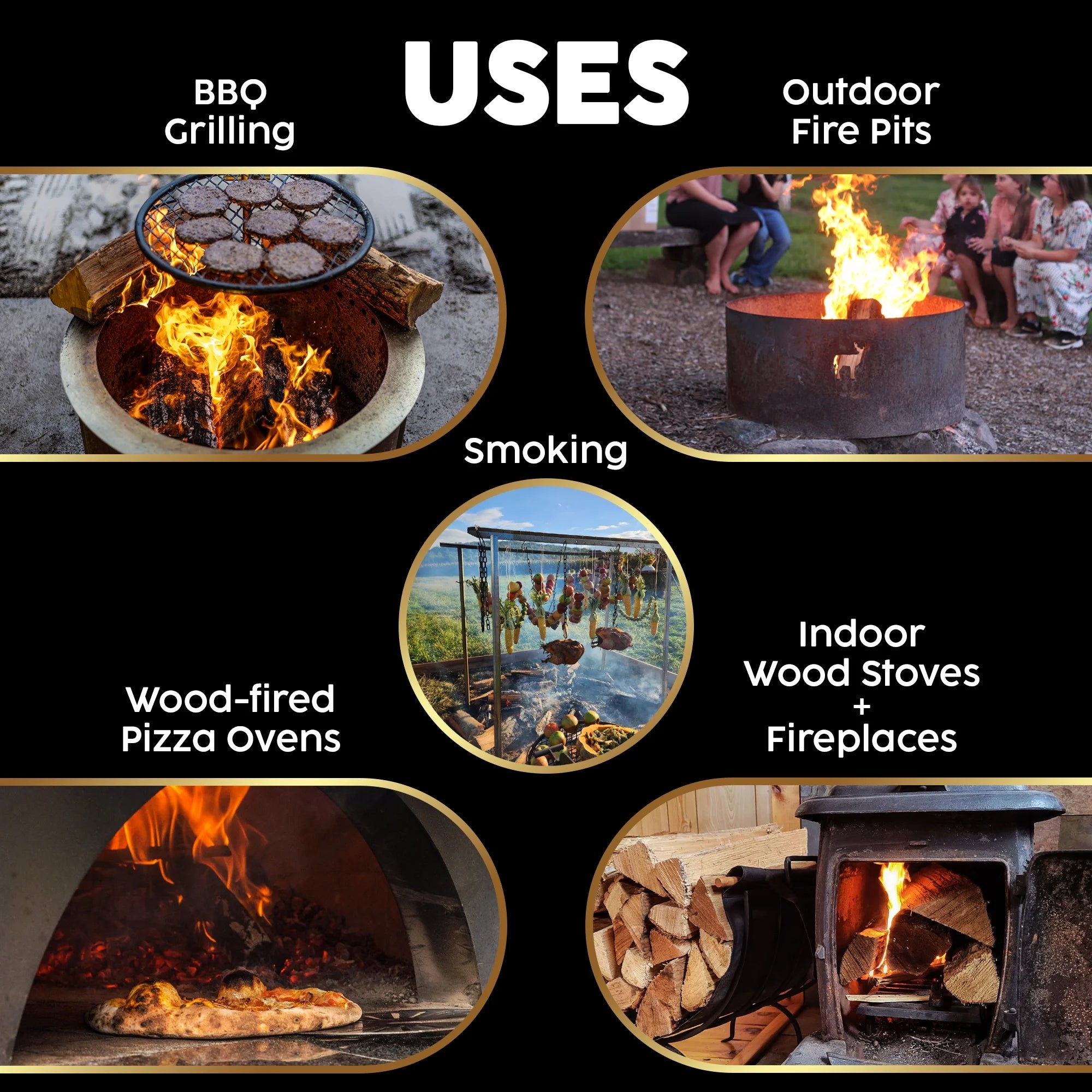 Kiln-Dried PA Mixed Blend – 16” Splits (14–18 Pieces) – Smoking Wood for Cooking, Fire Pits & Home Heating – Easy Light, Low Smoke, USA Sourced