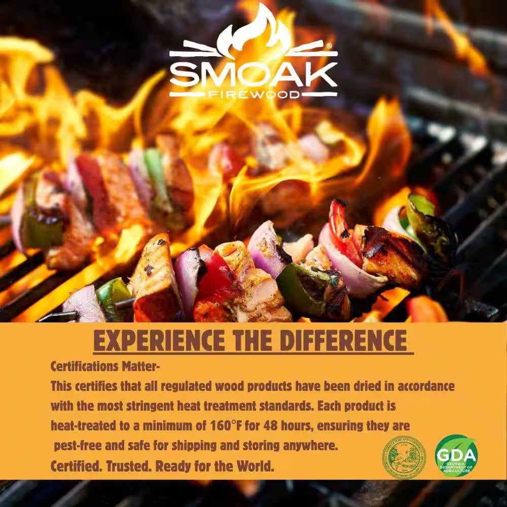 White Oak 12In Logs(45Lbs)Usda Certified Cooking Wood & Firewood Logs(Grills,Smokers,Pizza Ovens,Firepits or Fireplaces)