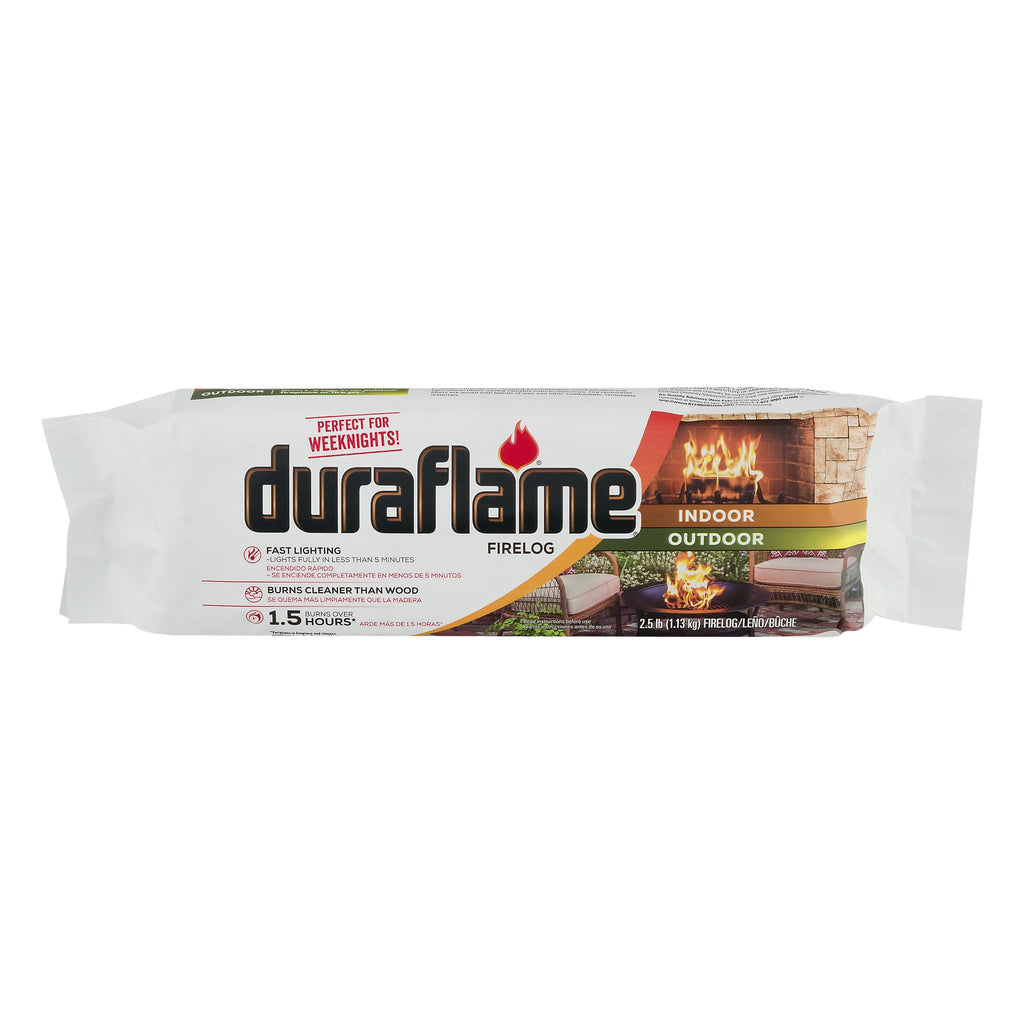 2.5 Lb Firelog for Fireplaces and Fire Pits, Burns over 1.5-Hrs , One (1) Firelog