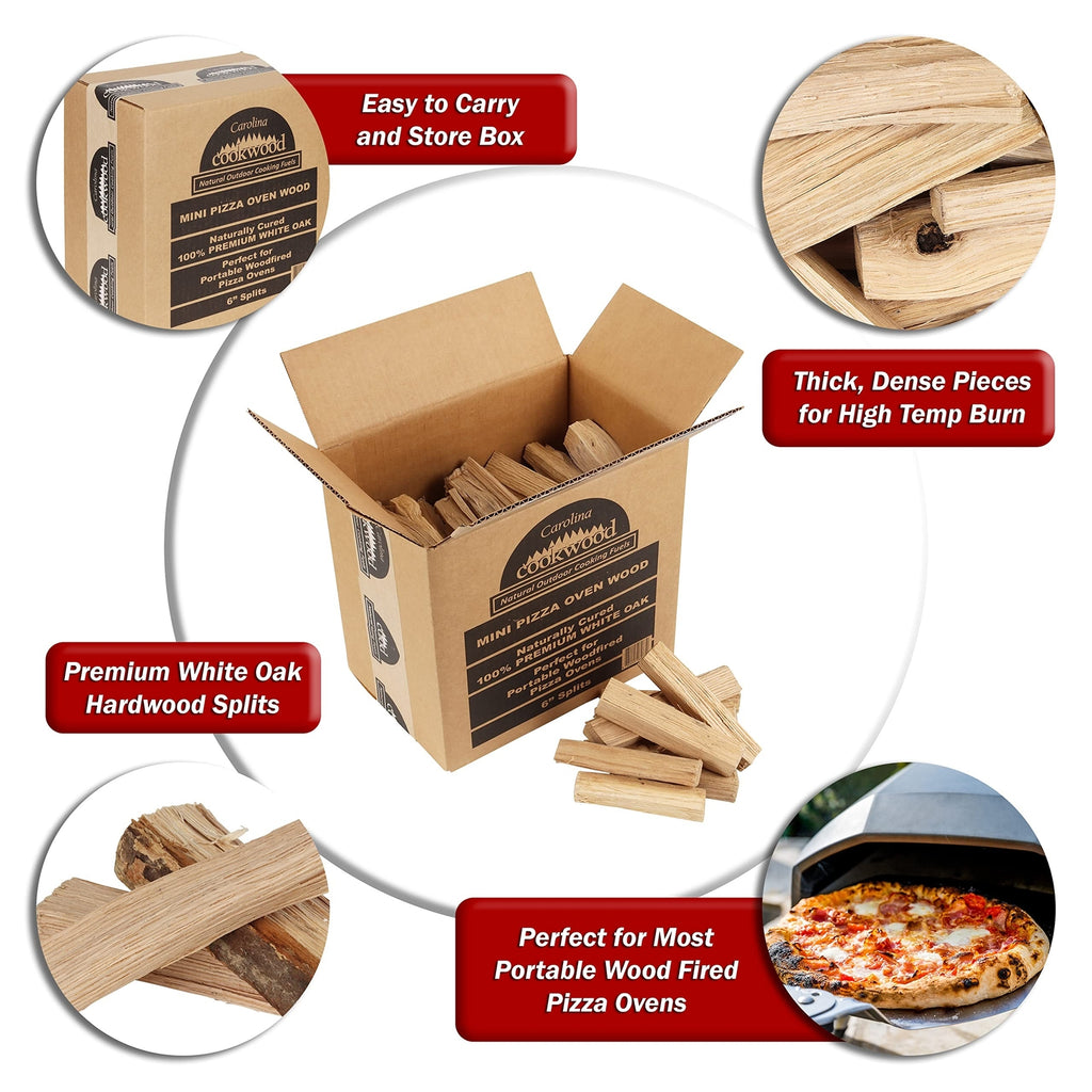 Carolina Cookwood Mini Pizza Oven Wood 6 Inch Firewood Pizza Logs Naturally C...