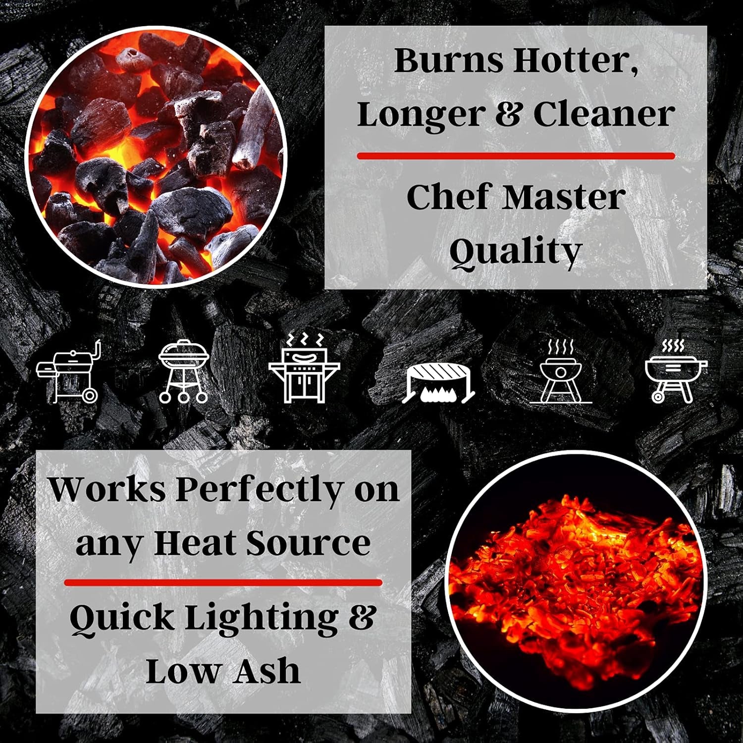 8 LB. All Natural Hardwood Lump Charcoal by  - Premium Natural Charcoal for Grilling, BBQ, Smoking, Kamado & Kettle Grills - Burns Hotter & Longer - Smoky Flavor, Low Ash & Easy to Light