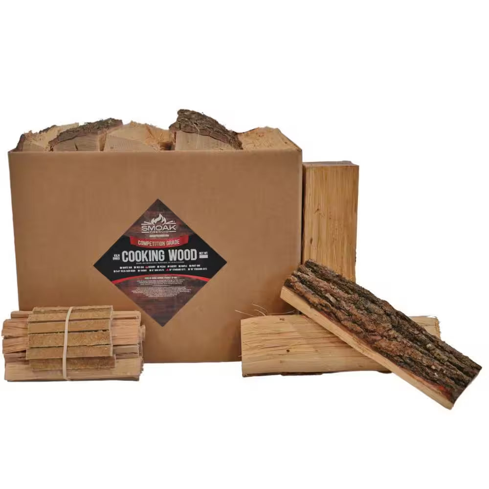 White Oak 12In Logs(45Lbs)Usda Certified Cooking Wood & Firewood Logs(Grills,Smokers,Pizza Ovens,Firepits or Fireplaces)