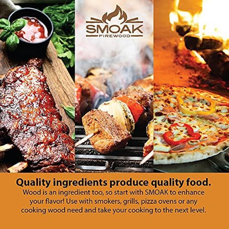 'S Cooking Wood Mini Splits - USDA Certified Kiln Dried Pizza Oven, Grilling, Smoking & BBQ Wood (8Inch Pieces, 8-10Lbs 729 Cubic in Hickory)