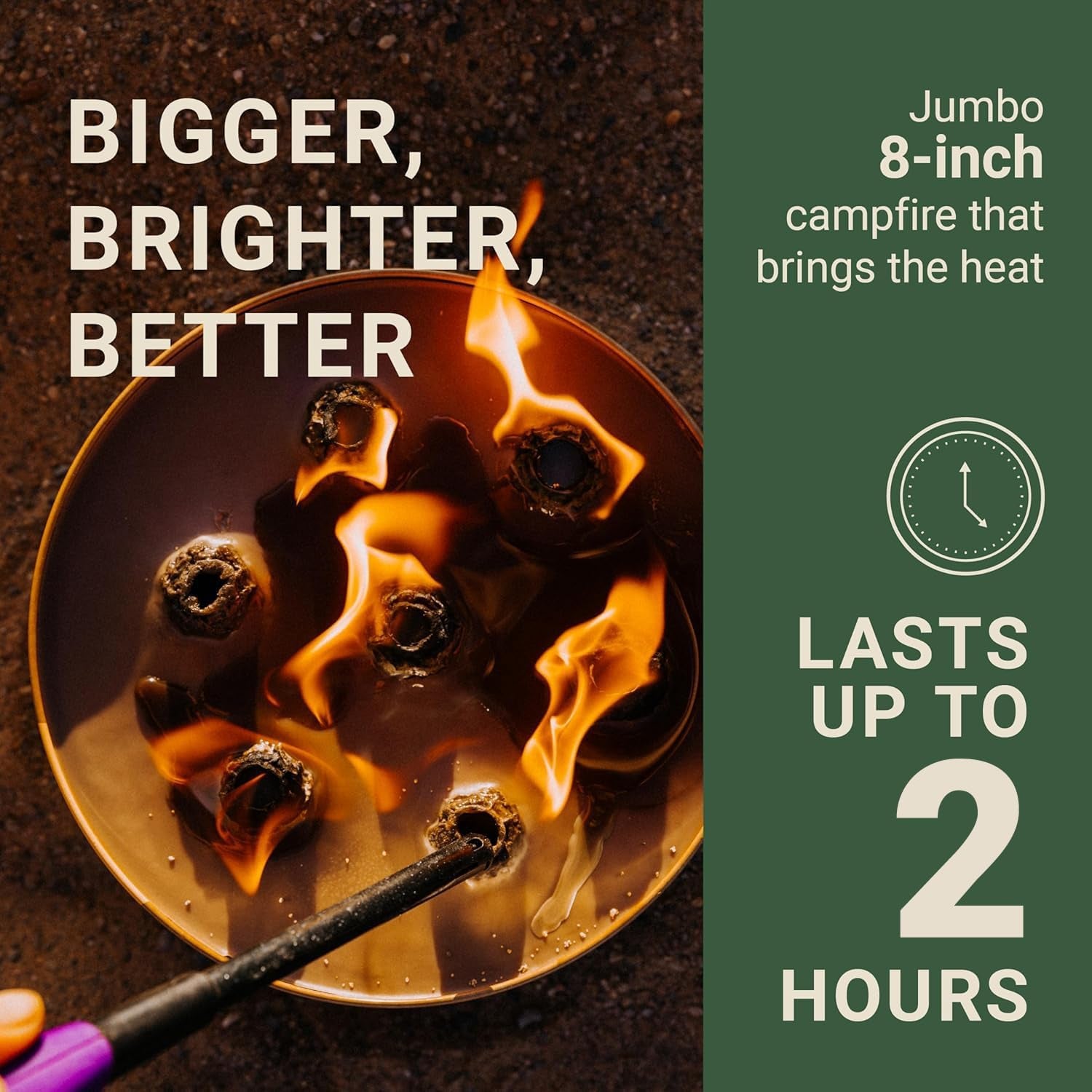 4 Pack XL 8" Portable Campfire as Seen on Shark Tank - up to 2 Hours of Burn Time, Reusable Travel Fire Pit for Camping, Patios and Beach Days - Great Alternative to a Real Fire - Made in USA