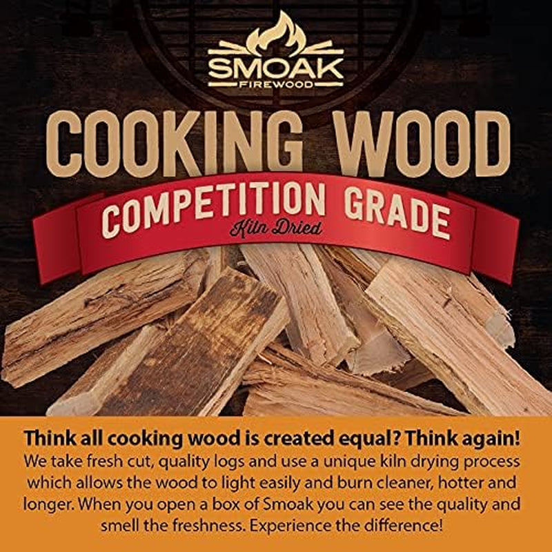 ’S Cooking Wood Mini Splits - USDA Certified Kiln Dried Pizza Oven Wood, Grilling Wood, Smoking Wood, Bbqing Wood (8Inch Pieces, 8-10Lbs 729 Cubic in – Cherry)