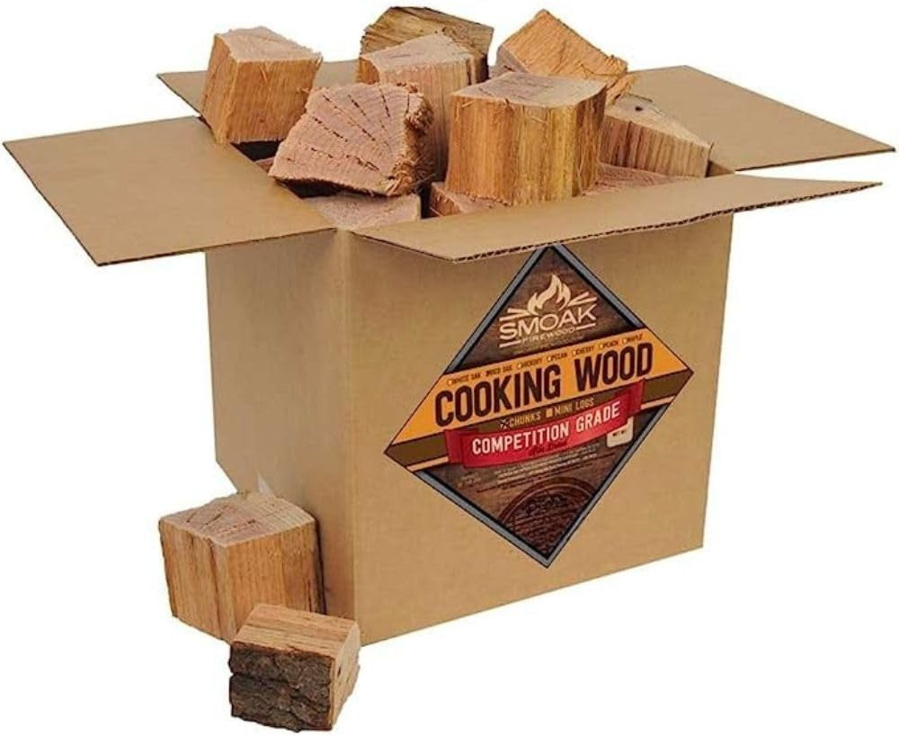 ’S Cooking Wood Chunks (Competition Grade) USDA Certified for Smoking, Grilling or Barbequing (Pecan, 8-10Lbs 729 Cubic In.)