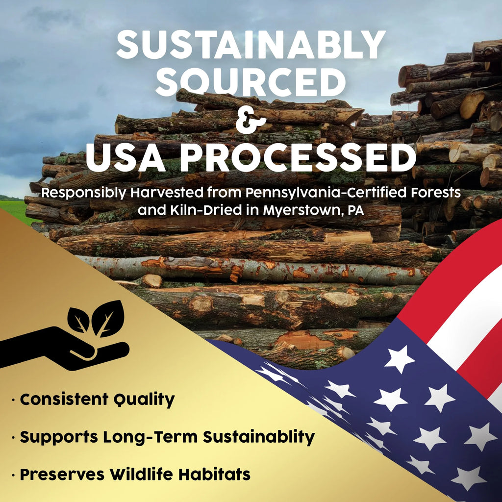 Kiln-Dried PA Mixed Blend – 16” Splits (14–18 Pieces) – Smoking Wood for Cooking, Fire Pits & Home Heating – Easy Light, Low Smoke, USA Sourced