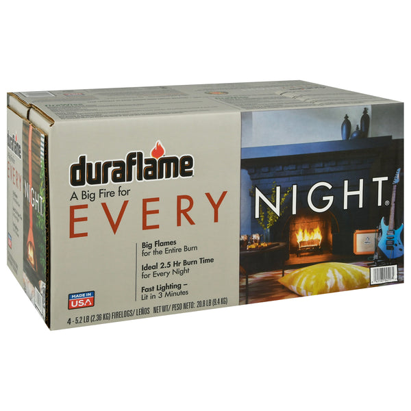 Every Night 5.2 Lb Firelogs, 4 Logs per Case, 2.5 Hour Large Fire