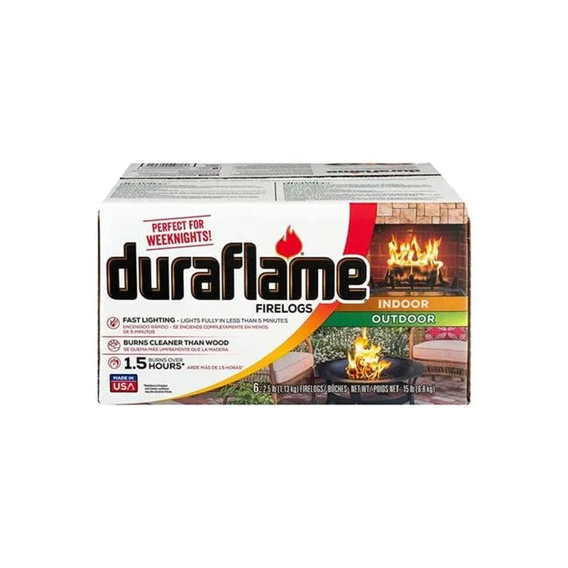 2.5 Lb Firelog for Fireplaces and Fire Pits, Burns over 1.5-Hrs , One (1) Firelog