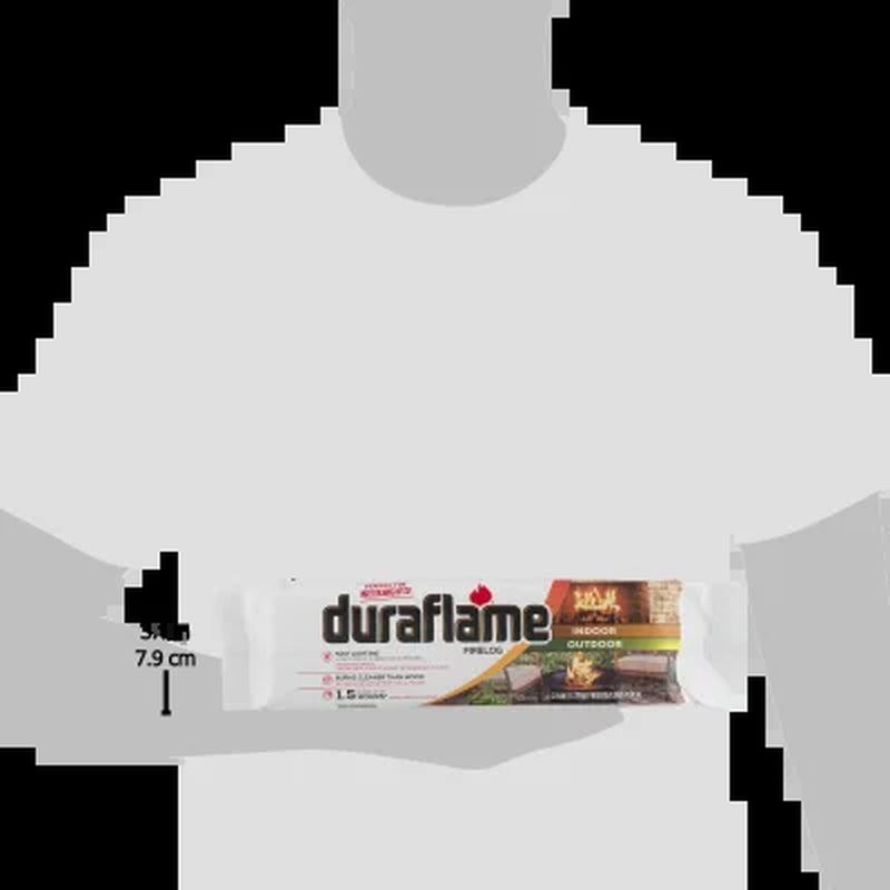 2.5 Lb Firelog for Fireplaces and Fire Pits, Burns over 1.5-Hrs , One (1) Firelog