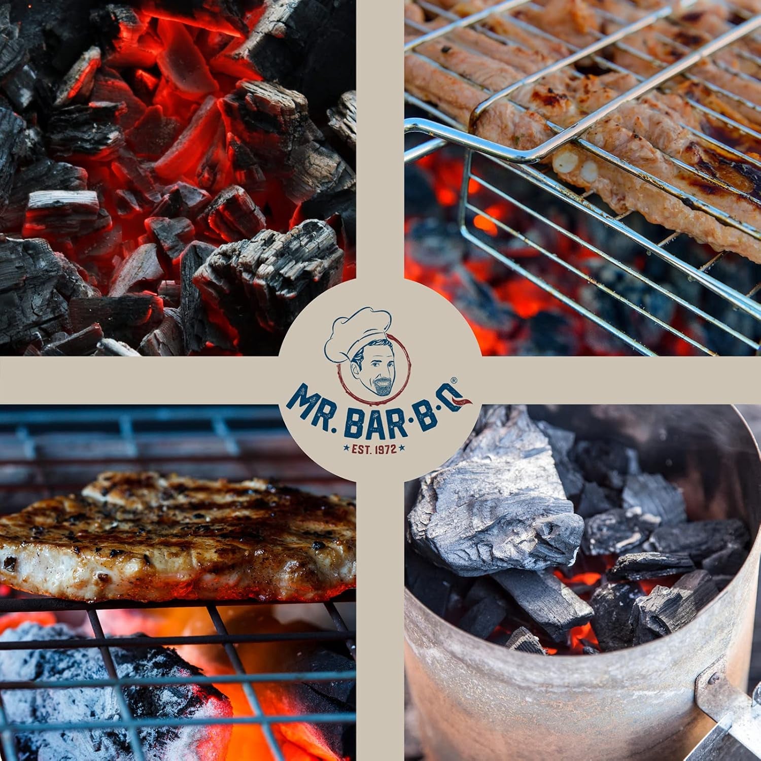 8 LB. All Natural Hardwood Lump Charcoal by  - Premium Natural Charcoal for Grilling, BBQ, Smoking, Kamado & Kettle Grills - Burns Hotter & Longer - Smoky Flavor, Low Ash & Easy to Light