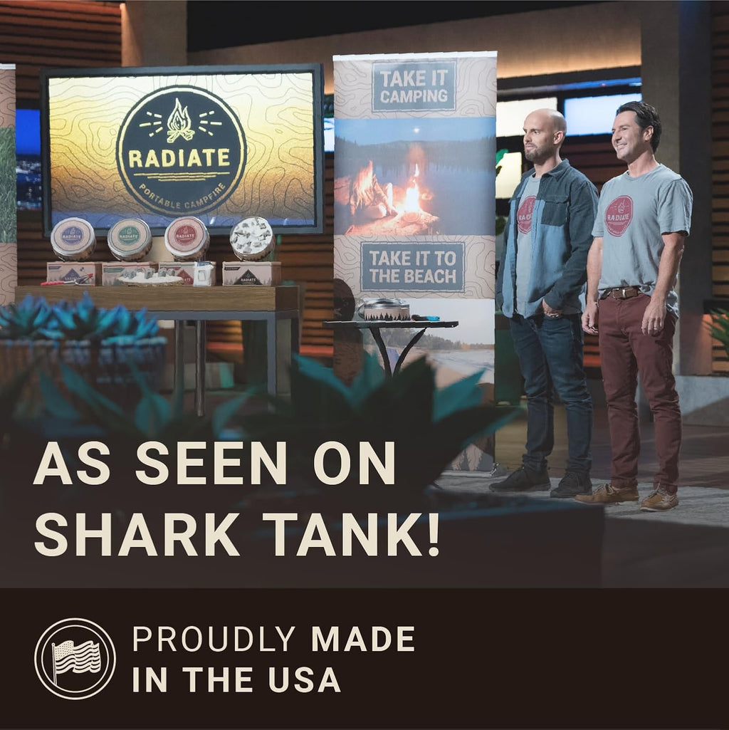 4 Pack XL 8" Portable Campfire as Seen on Shark Tank - up to 2 Hours of Burn Time, Reusable Travel Fire Pit for Camping, Patios and Beach Days - Great Alternative to a Real Fire - Made in USA