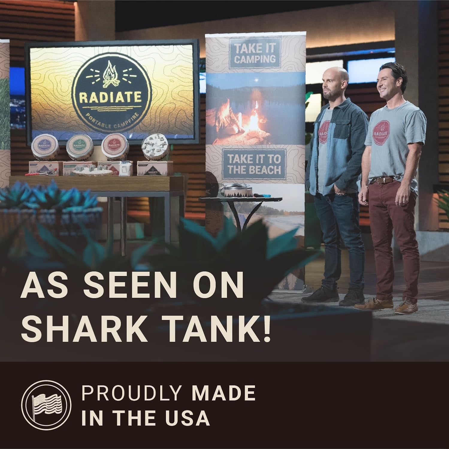 4 Pack XL 8" Portable Campfire as Seen on Shark Tank - up to 2 Hours of Burn Time, Reusable Travel Fire Pit for Camping, Patios and Beach Days - Great Alternative to a Real Fire - Made in USA